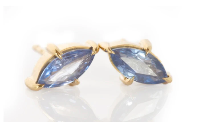Blue Sapphire Studs - Image 3