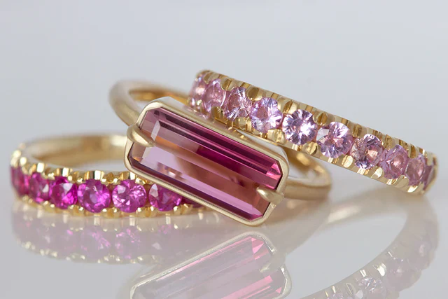 Pink Sapphire Euro Band - Image 11