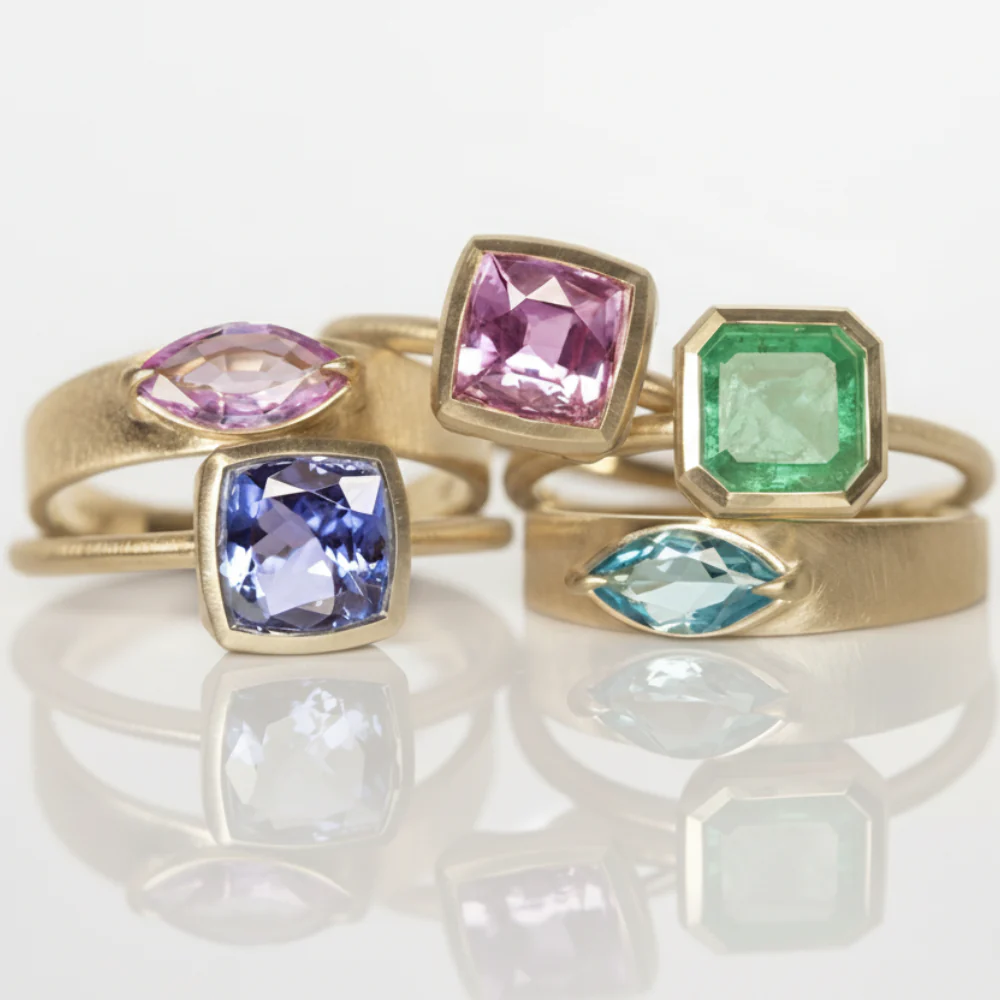 Simple Bezel Ring - Pink Sapphire - Image 8