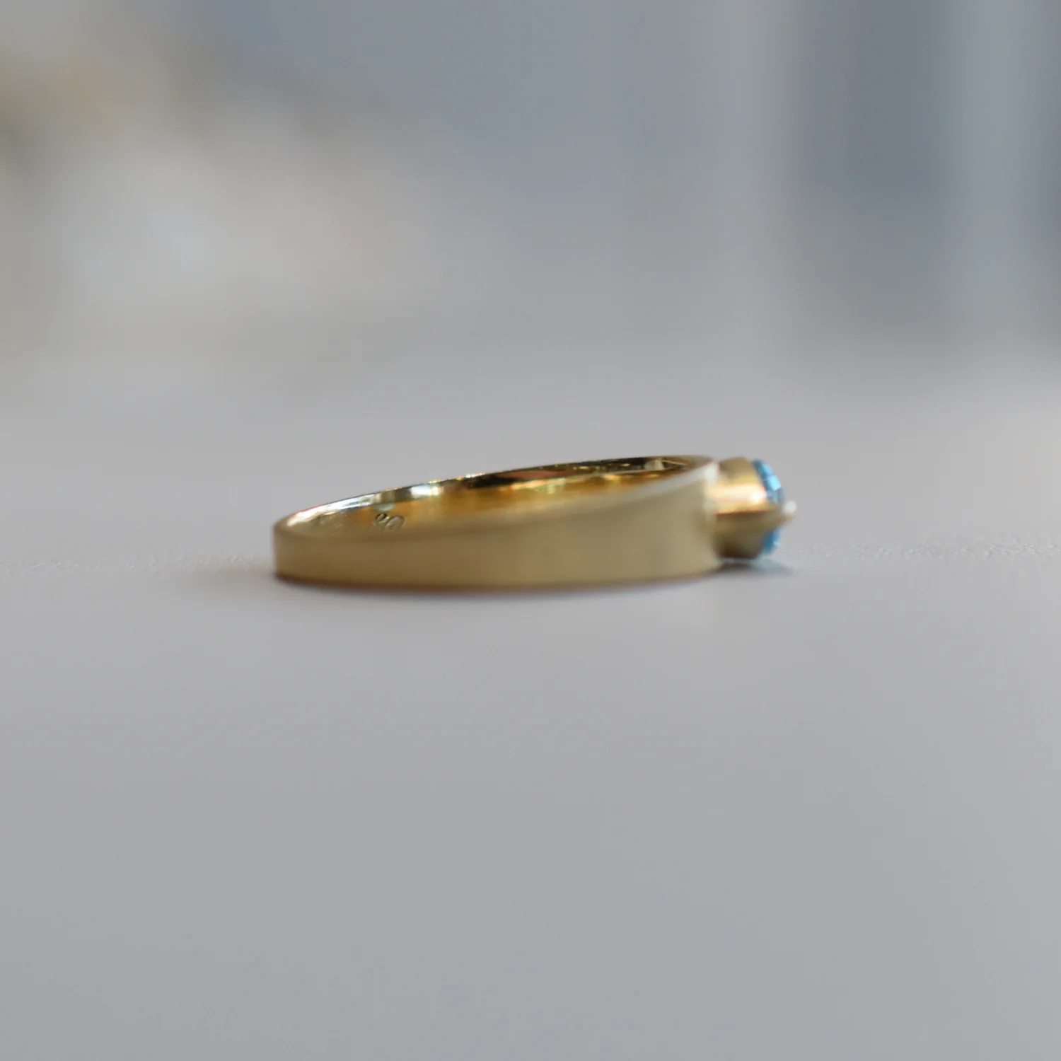 Tapered Band Ring - Blue Topaz - Image 10