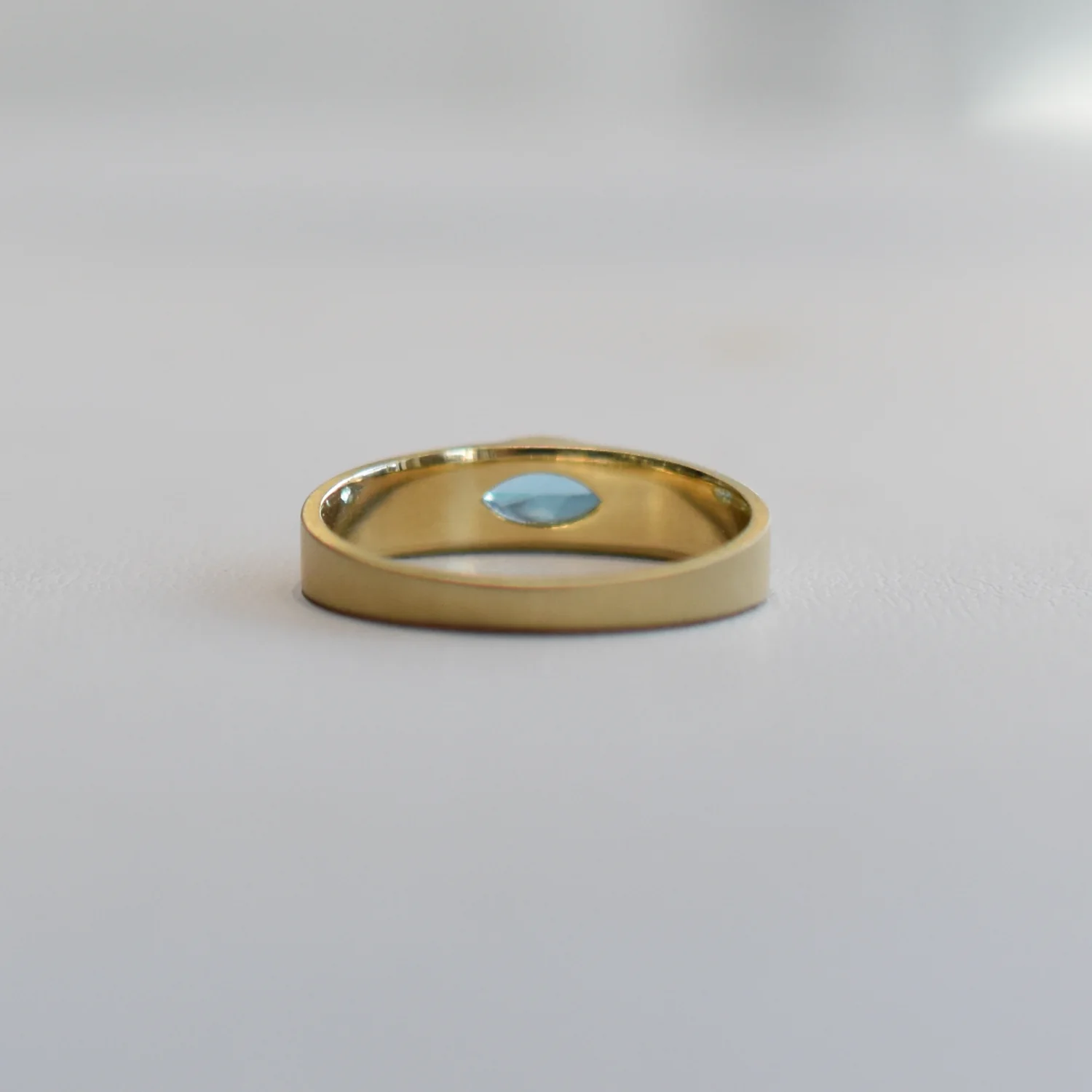 Tapered Band Ring - Blue Topaz - Image 11