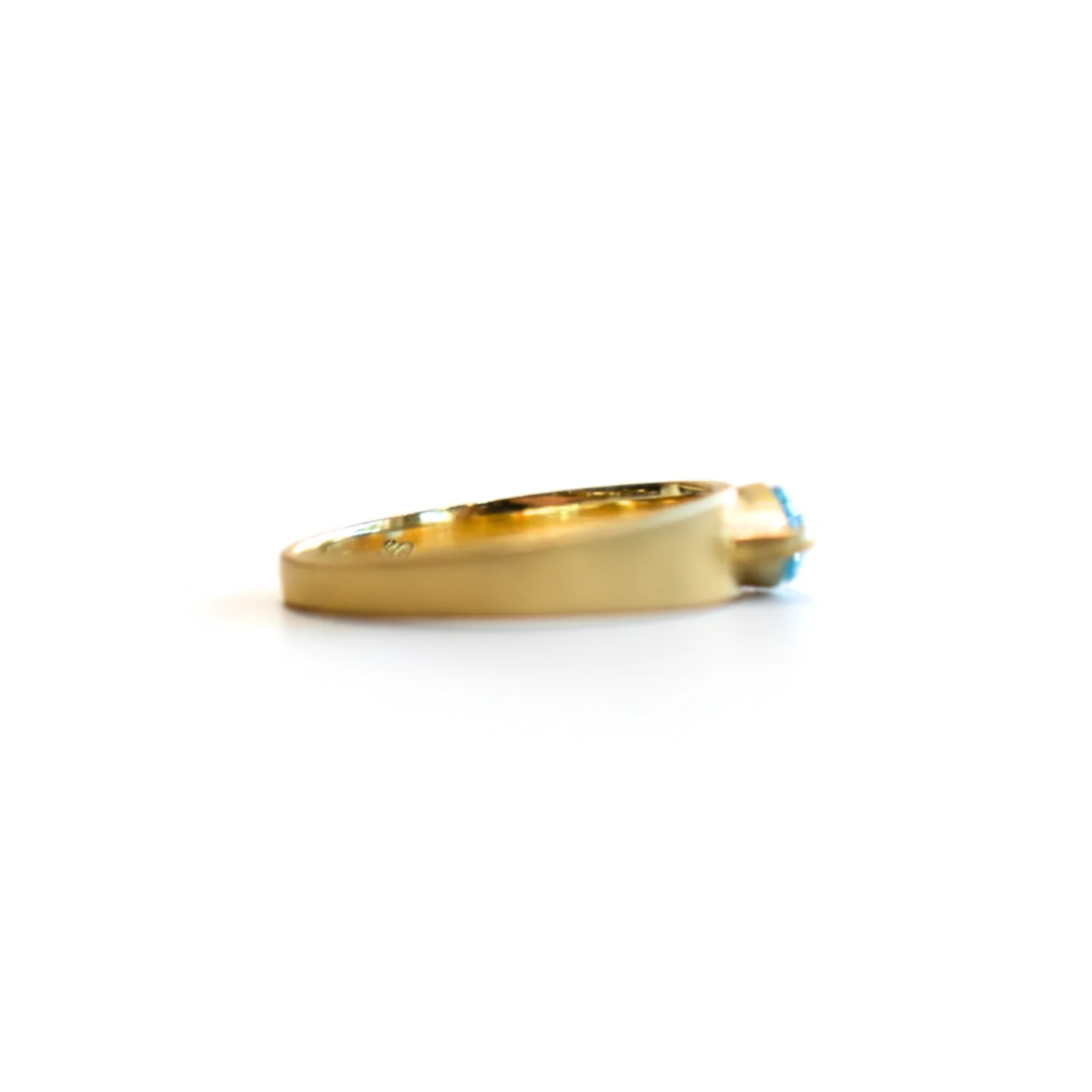 Tapered Band Ring - Blue Topaz - Image 3