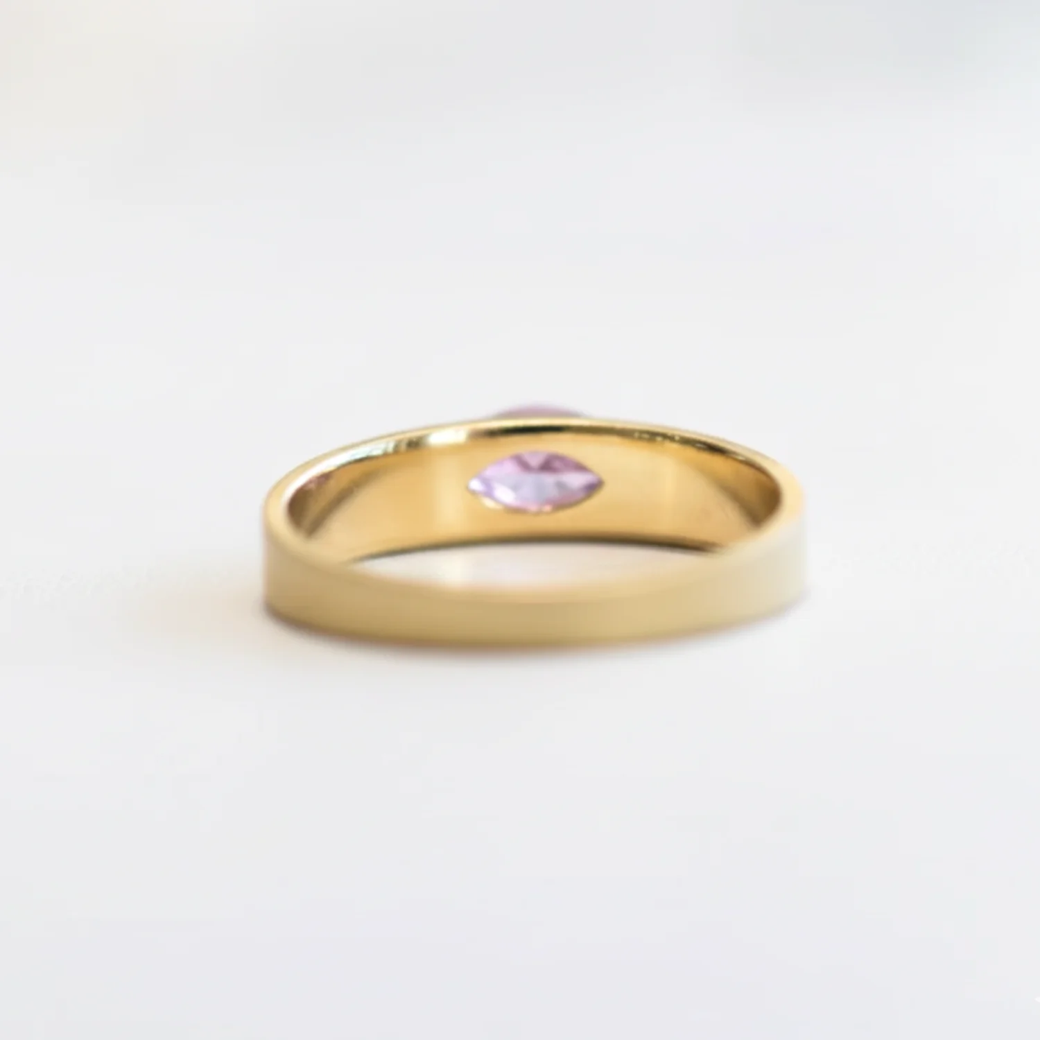 Tapered Band Ring - Pink Sapphire - Image 4