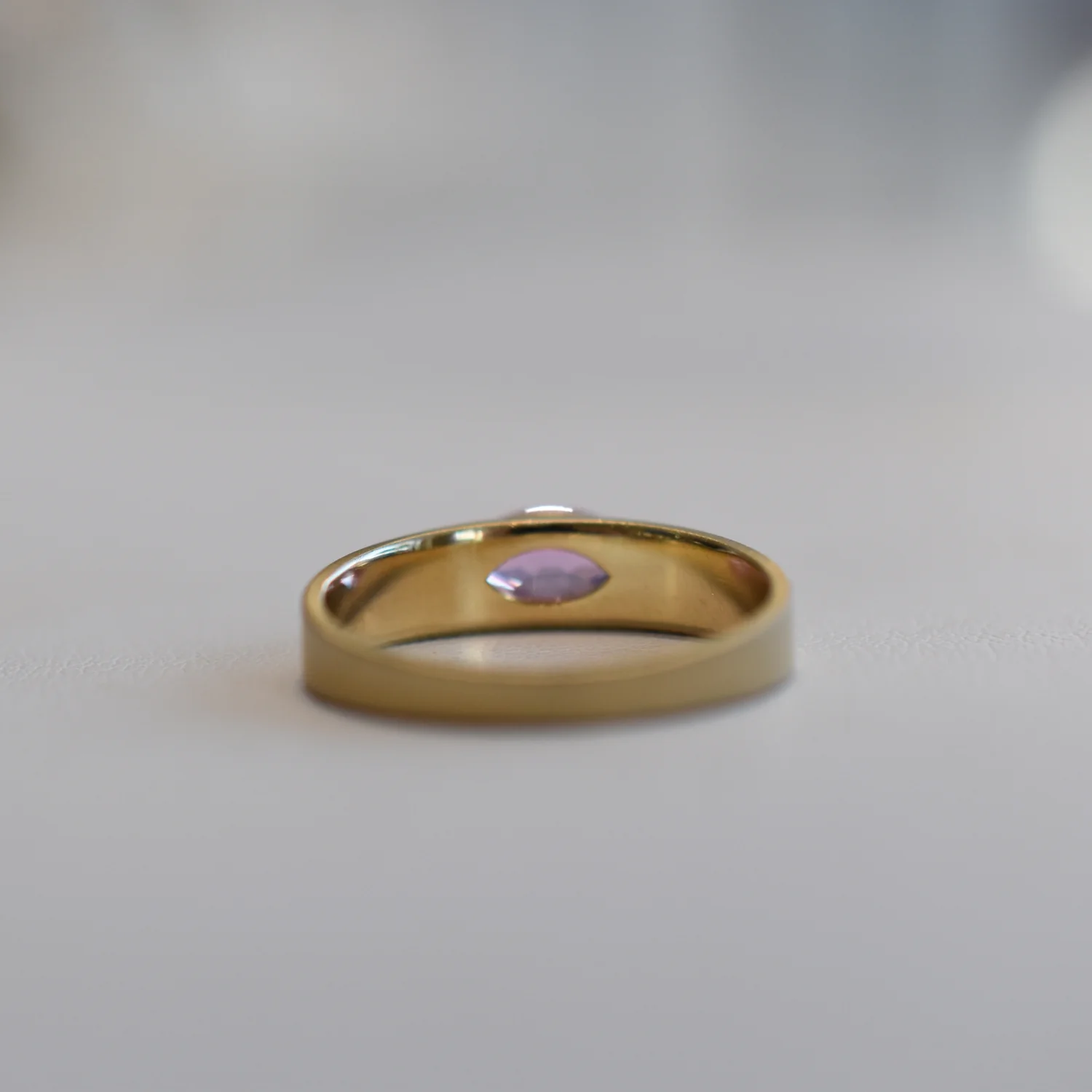 Tapered Band Ring - Pink Sapphire - Image 9